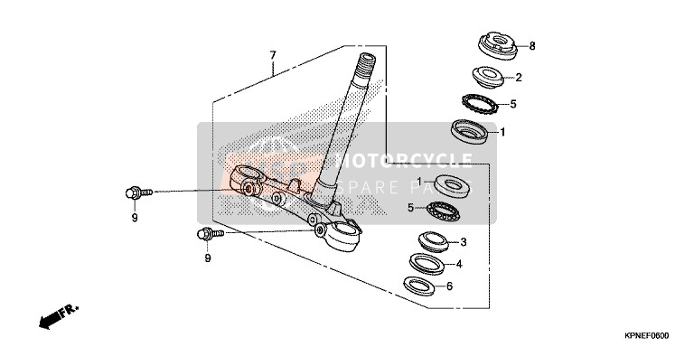 50301KTT900, Race, Steering Top Ball, Honda, 2